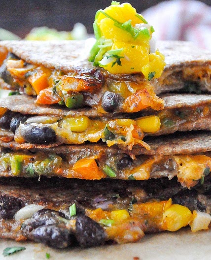 Black Bean Quesadillas with Corn