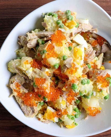 Classic Potato Salad with Crunchy Trout Roe