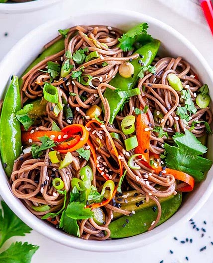 Soba Noodle Salad with Sesame Soy Dressing