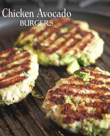Chicken Avocado Burgers