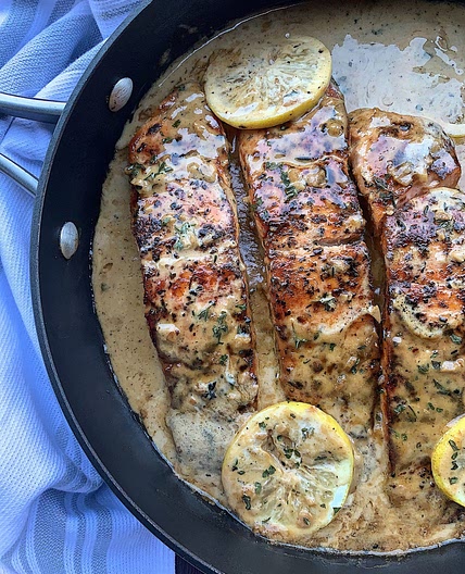 Creamy Lemon & Herb Salmon