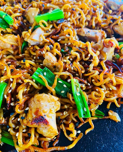Blackstone Garlic Sriracha Chicken Ramen
