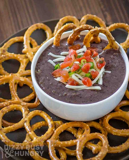 Easy 5-Minute Black Bean Veggie Dip With Jalapenos