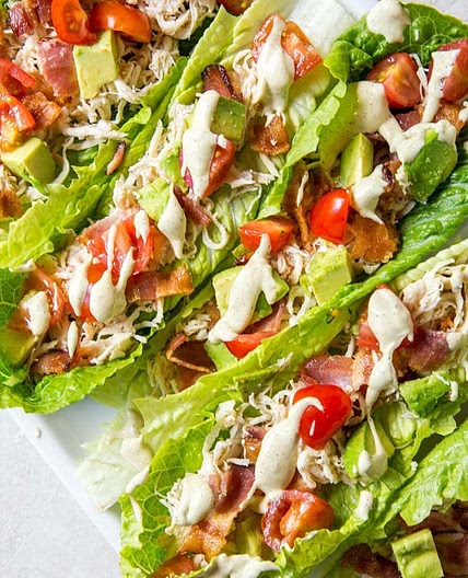 Chicken Club Lettuce Wraps