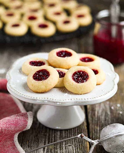 Vegan Thumbprint Cookies with Raspberry Jam