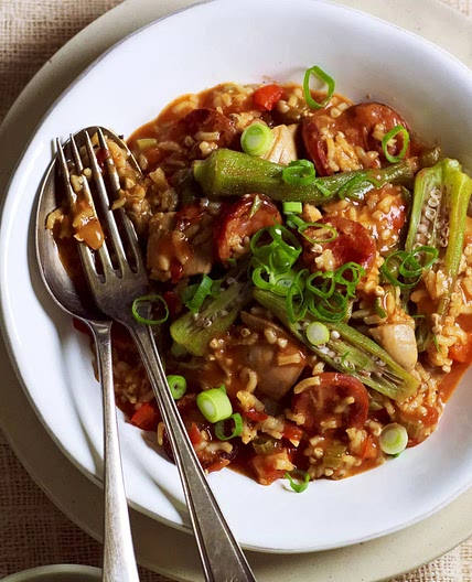 Chicken, chorizo and okra gumbo