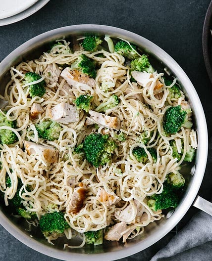Parsnip Noodle Chicken Alfredo (gluten-free, dairy-free)