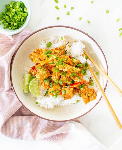 Spicy Peanut Tofu Bowls