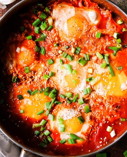 Kimchi Shakshuka (Paleo, Whole30)