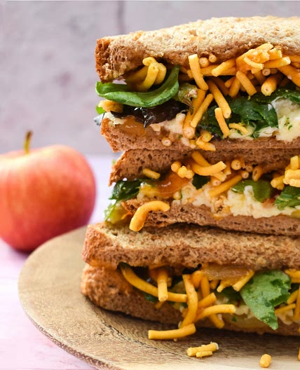 Vegan Bombay Cheese Sandwich with Chutney