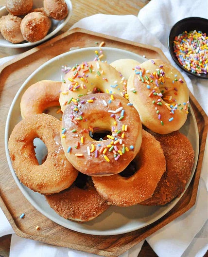 Easy Vegan Air Fryer Donuts