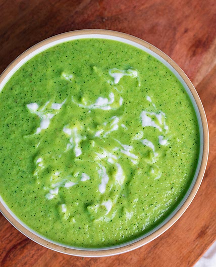 Sheet Pan Creamy Zucchini Parsley Soup (vegan)