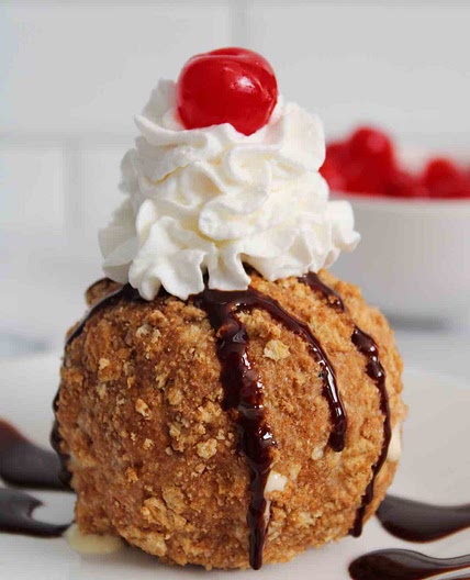 Air Fryer Fried Ice Cream