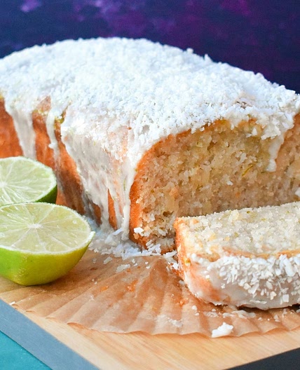 Easy Vegan Coconut Lime Cake with Lime Drizzle