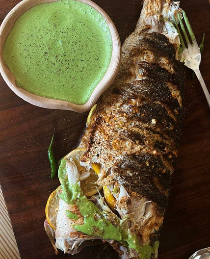 Tandoori Fish on the BBQ