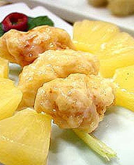 파인애플갑오징어튀김