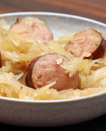 Easy Sausage Bake With Sauerkraut and Apples