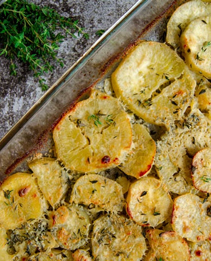 One-Dish Sweet Potato-Chicken Gratin Casserole