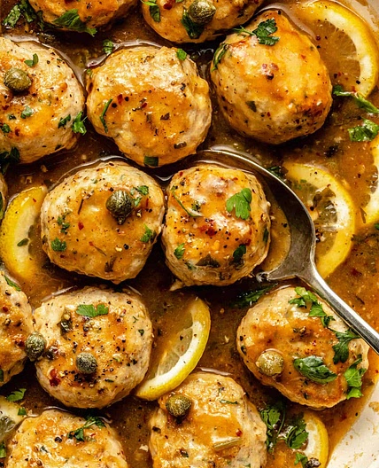 Chicken Piccata Meatballs