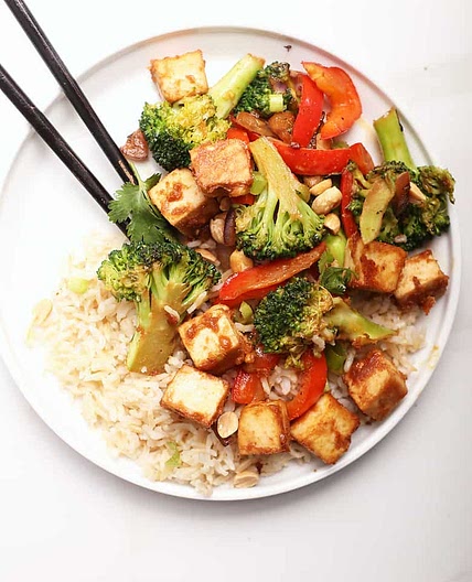 Tofu Stir Fry with Broccoli and Bell Peppers