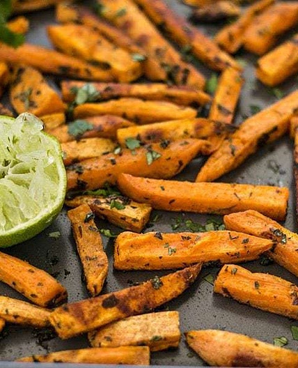 Cumin Lime Roasted Sweet Potatoes
