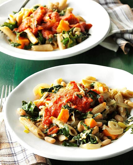 Chard & White Bean Pasta