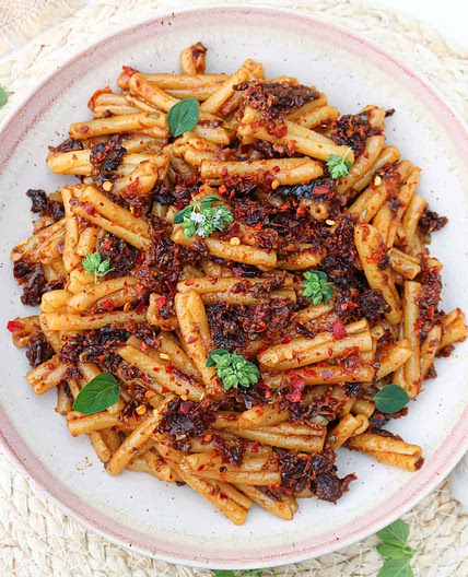 Vegan Sundried Tomato Pesto Pasta