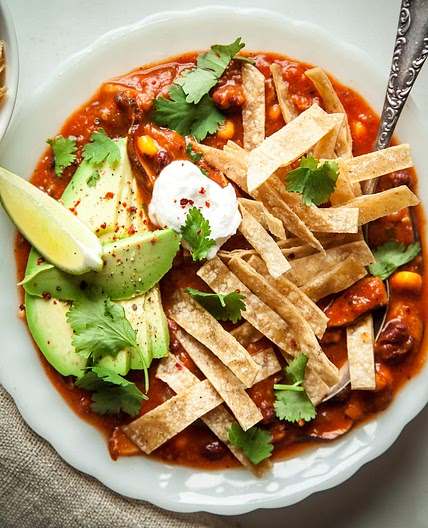 Smoky Shiitake Tortilla Soup