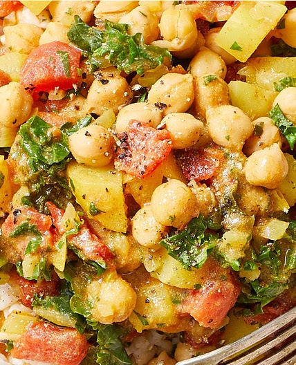 Chickpea Curry Stew with Kale