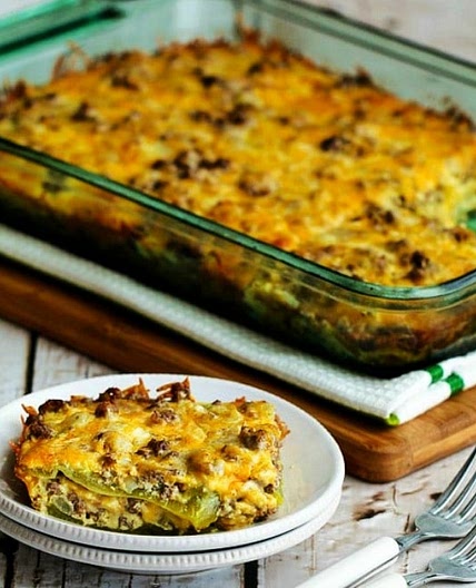 Beefy Cheesy Green Chile Bake
