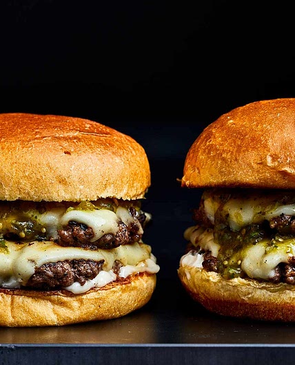 Hatch Chile Smash Burgers