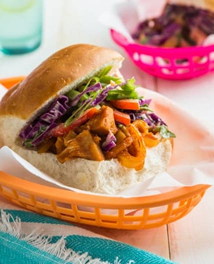 Korean Barbecue Pulled Jackfruit Sandwiches