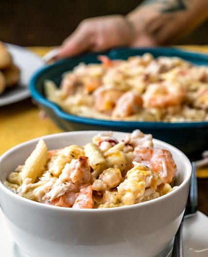 Auntie Monica's Seafood Mac and Cheese