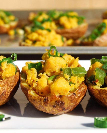 Healthy Stuffed Potato Skins