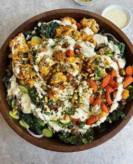 Roasted Cauliflower Lentil Salad