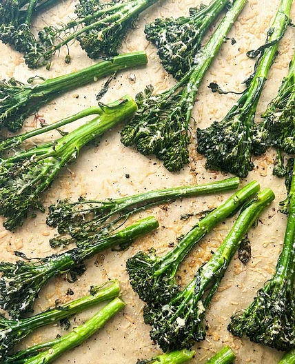 Charred Broccolini with Lemon, Garlic, and Parmesan Recipe