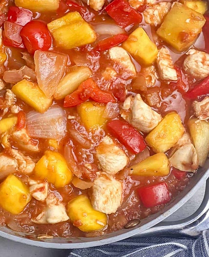 One-Pan Pineapple Mango Salsa Chicken
