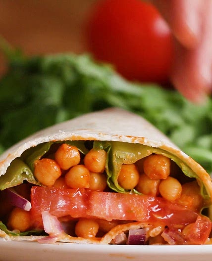 Buffalo Chickpea Wraps Recipe by Tasty