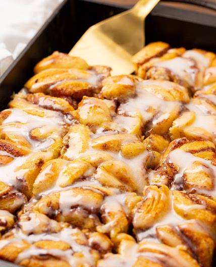 Eggnog Cinnamon Roll Casserole