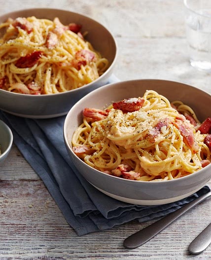 Budget spaghetti carbonara