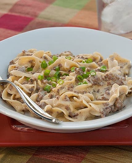 Cheesy Beef Stroganoff