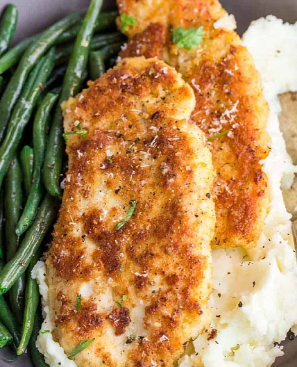 Crispy Parmesan Crusted Chicken