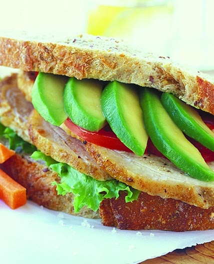 Fresh California Avocado and Turkey Sandwich