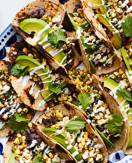 Spicy Black Bean and Corn Tacos