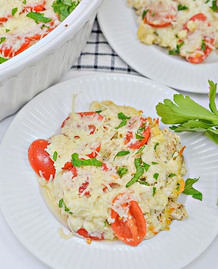 Keto Baked Caprese Chicken Casserole