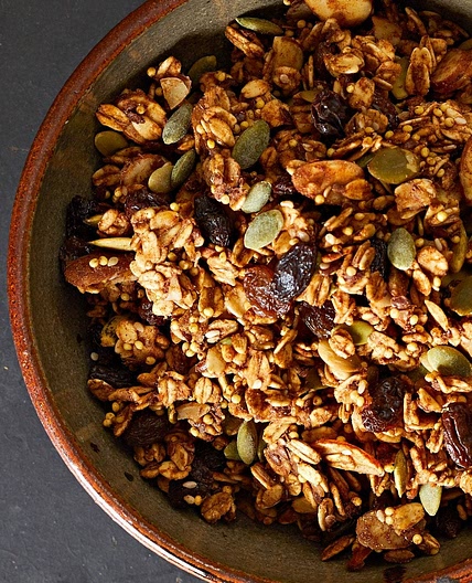 Pumpkin Seed Granola with Millet and Oats