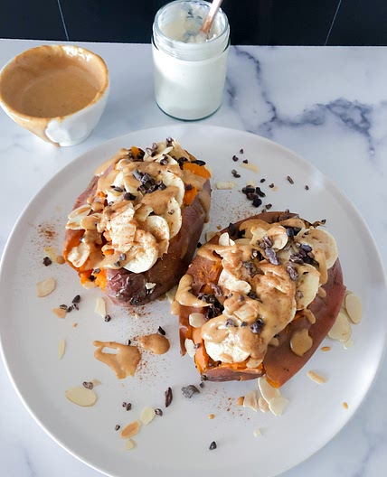 Baked Breakfast Sweet Potatoes