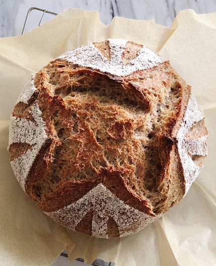 Whole Grain Spelt No Knead Bread