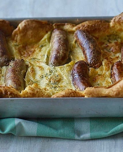 Traditional toad in the hole