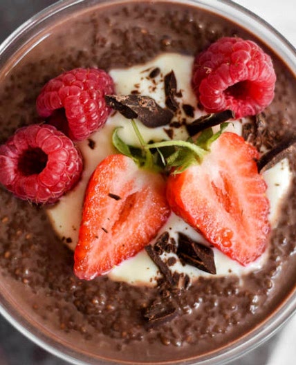 Keto Chocolate Chia Pudding (vegan)